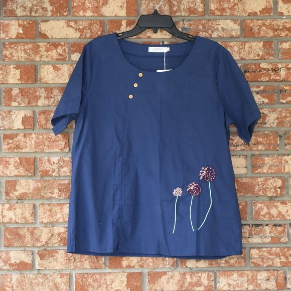Dayou Blue Top NWT - Picture 1 of 3